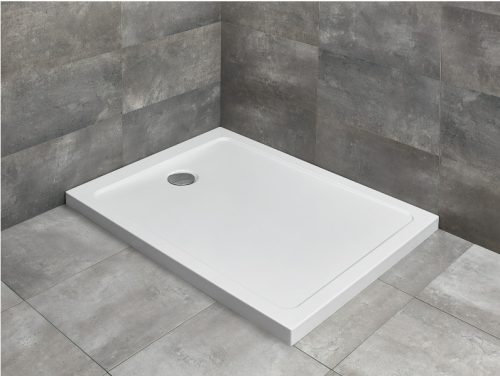 Zuhanytálca, Radaway Doros Stone F szögletes lapos zuhanytálca 120x90 fehér, ajándék szifonnal
