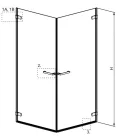 Zuhanykabin, Radaway Arta KDD I szögletes zuhanykabin 80x80 átlátszó