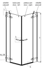 Zuhanykabin, Radaway Arta KDD II szögletes zuhanykabin 100x100 átlátszó