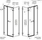 Zuhanykabin, Radaway Arta KDS II szögletes zuhanykabin 110x75 átlátszó balos