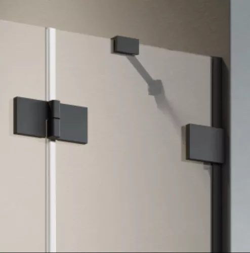 Zuhanykabin, Radaway Essenza Pro Black PDD íves fekete zuhanykabin 80x90 átlátszó