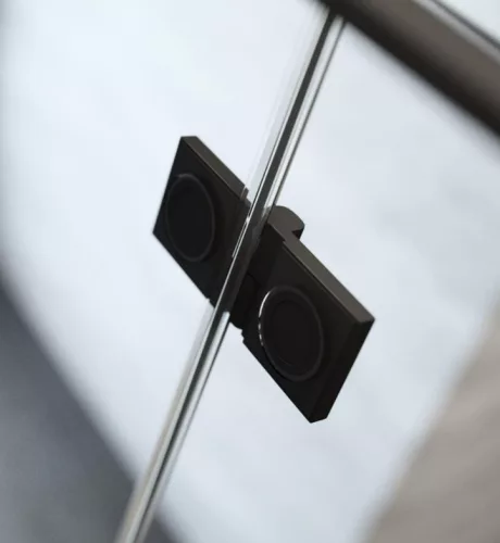 Zuhanykabin, Radaway Essenza Pro Black PDD íves fekete zuhanykabin 80x90 átlátszó