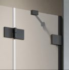 Zuhanykabin, Radaway Essenza Pro Black PDD íves fekete zuhanykabin 80x100 átlátszó