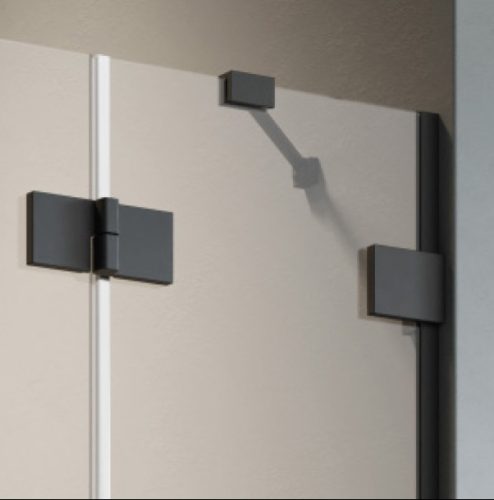 Zuhanykabin, Radaway Essenza Pro Black PDD íves fekete zuhanykabin 80x100 átlátszó