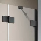 Zuhanykabin, Radaway Essenza Pro Black PDD íves fekete zuhanykabin 90x100 átlátszó