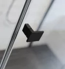 Zuhanykabin, Radaway Essenza Pro Black PDD íves fekete zuhanykabin 100x80 átlátszó