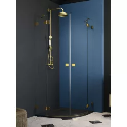   Zuhanykabin, Radaway Essenza Pro Gold PDD íves arany zuhanykabin 80x100 átlátszó