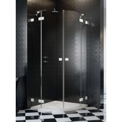   Zuhanykabin, Radaway Essenza Pro White PDD íves fehér zuhanykabin 80x90 átlátszó