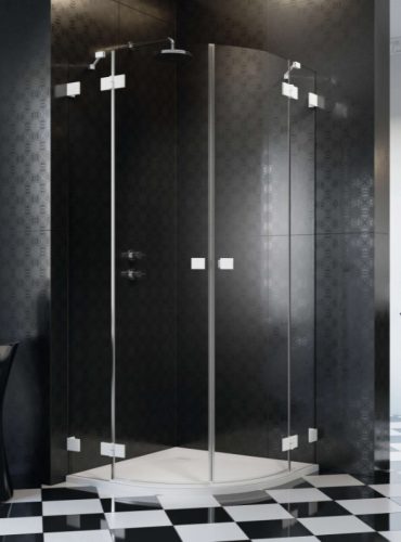 Zuhanykabin, Radaway Essenza Pro White PDD íves fehér zuhanykabin 80x100 átlátszó