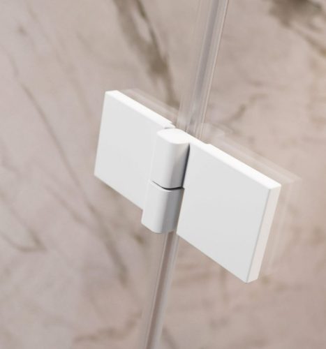 Zuhanykabin, Radaway Essenza Pro White PDD íves fehér zuhanykabin 90x80 átlátszó