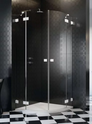 Zuhanykabin, Radaway Essenza Pro White PDD íves fehér zuhanykabin 90x100 átlátszó