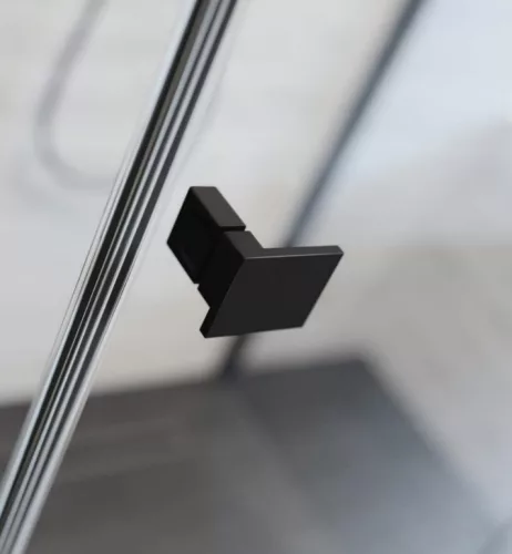 Zuhanykabin, Radaway Essenza Pro Black KDJ szögletes fekete zuhanykabin 90x70 átlátszó jobbos