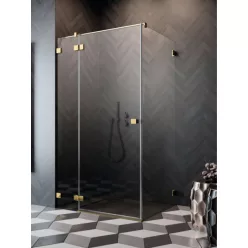   Zuhanykabin, Radaway Essenza Pro Gold KDJ szögletes arany zuhanykabin 80x70 átlátszó balos