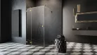 Zuhanykabin, Radaway Essenza Pro Gold KDJ szögletes arany zuhanykabin 80x70 átlátszó balos
