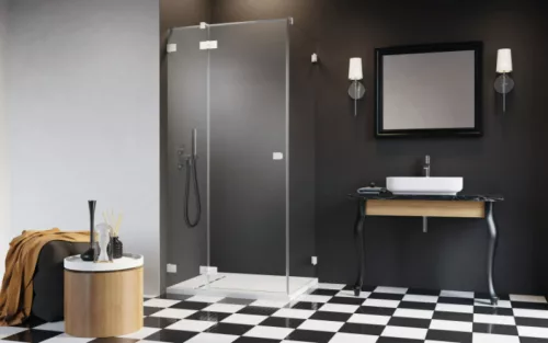 Zuhanykabin, Radaway Essenza Pro White KDJ szögletes fehér zuhanykabin 90x120 átlátszó balos