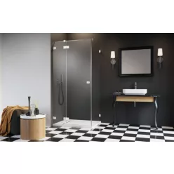   Zuhanykabin, Radaway Essenza Pro White KDJ szögletes fehér zuhanykabin 100x70 átlátszó balos