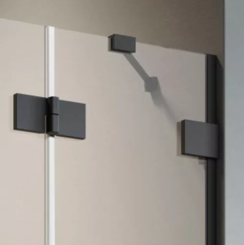 Zuhanykabin, Radaway Essenza Pro Black KDD szögletes fekete zuhanykabin 90x80 átlátszó