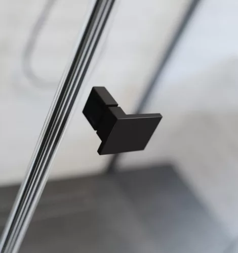 Zuhanykabin, Radaway Essenza Pro Black KDD szögletes fekete zuhanykabin 90x100 átlátszó