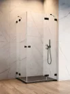 Zuhanykabin, Radaway Essenza Pro Black KDD szögletes fekete zuhanykabin 100x80 átlátszó
