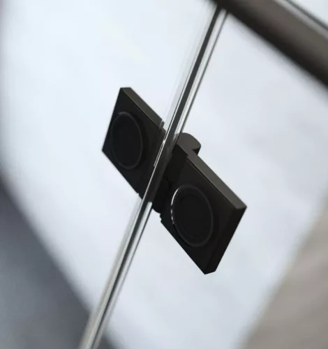 Zuhanykabin, Radaway Essenza Pro Black KDD szögletes fekete zuhanykabin 100x80 átlátszó