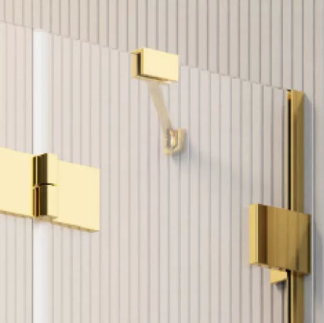 Zuhanykabin, Radaway Essenza Pro Gold KDD szögletes arany zuhanykabin 80x90 átlátszó