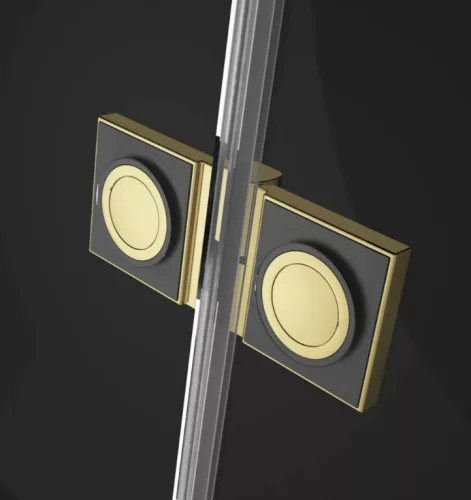 Zuhanykabin, Radaway Essenza Pro Gold KDD szögletes arany zuhanykabin 100x90 átlátszó
