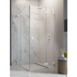   Zuhanykabin, Radaway Essenza Pro White KDD szögletes fehér zuhanykabin 100x90 átlátszó