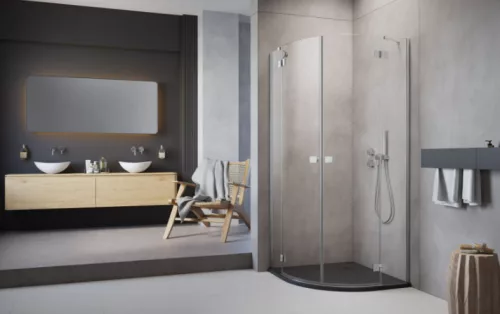 Zuhanykabin, Radaway Essenza PDD íves zuhanykabin 90x90 átlátszó