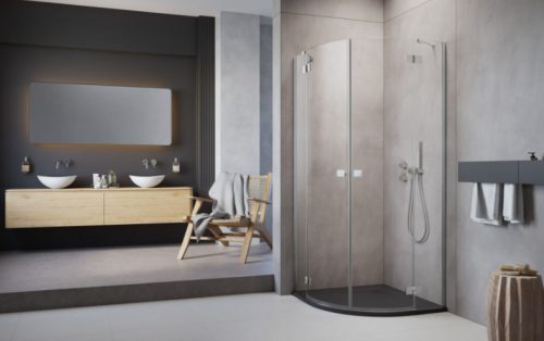 Zuhanykabin, Radaway Essenza PDD íves zuhanykabin 100x80 átlátszó