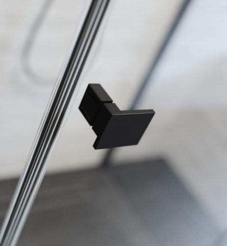 Zuhanykabin, Radaway Essenza Black PDD íves fekete zuhanykabin 90x80 átlátszó