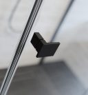 Zuhanykabin, Radaway Essenza Black PDD íves fekete zuhanykabin 100x80 átlátszó