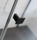 Zuhanykabin, Radaway Essenza Black PDD íves fekete zuhanykabin 100x100 átlátszó