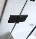 Zuhanykabin, Radaway Essenza Black PDD íves fekete zuhanykabin 100x100 átlátszó