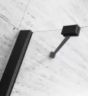Zuhanykabin, Radaway Essenza Black PDD íves fekete zuhanykabin 100x100 átlátszó