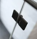 Zuhanykabin, Radaway Essenza Black PDD íves fekete zuhanykabin 100x100 átlátszó