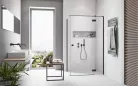 Zuhanykabin, Radaway Essenza Black KDJ szögletes fekete zuhanykabin 120x70 átlátszó balos