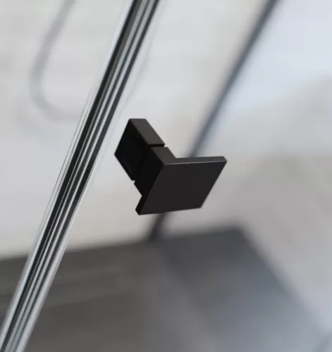 Zuhanykabin, Radaway Essenza Black KDJ szögletes fekete zuhanykabin 120x120 átlátszó balos