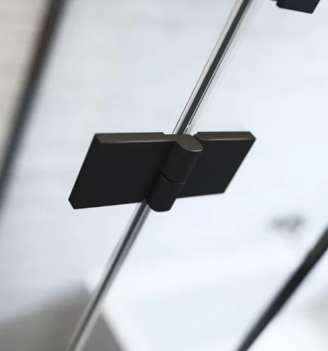 Zuhanykabin, Radaway Essenza Black KDD szögletes fekete zuhanykabin 80x80 átlátszó