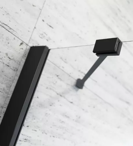 Zuhanykabin, Radaway Essenza Black KDD szögletes fekete zuhanykabin 80x80 átlátszó