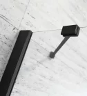 Zuhanykabin, Radaway Essenza Black KDD szögletes fekete zuhanykabin 80x90 átlátszó