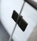 Zuhanykabin, Radaway Essenza Black KDD szögletes fekete zuhanykabin 80x90 átlátszó
