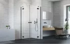 Zuhanykabin, Radaway Essenza Black KDD szögletes fekete zuhanykabin 80x90 átlátszó