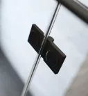 Zuhanykabin, Radaway Essenza Black PTJ szögletes fekete zuhanykabin 100x100 átlátszó jobbos