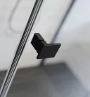 Zuhanykabin, Radaway Essenza Black PTJ szögletes fekete zuhanykabin 80x80 átlátszó jobbos