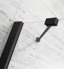 Zuhanykabin, Radaway Essenza Black PTJ szögletes fekete zuhanykabin 90x100 átlátszó balos