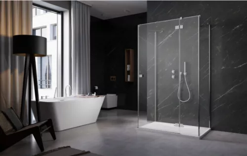 Zuhanykabin, Radaway Essenza KDJ+S szögletes zuhanykabin 80x90 átlátszó balos