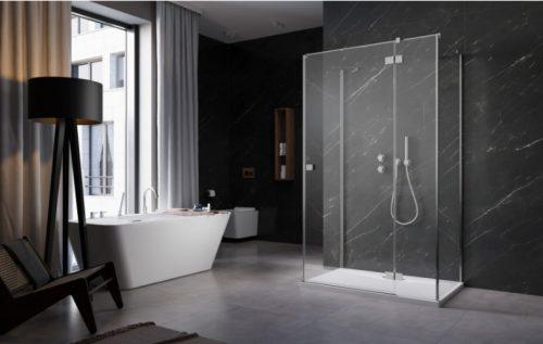 Zuhanykabin, Radaway Essenza KDJ+S szögletes zuhanykabin 80x100 átlátszó balos