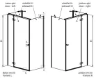 Zuhanykabin, Radaway Essenza KDJ+S szögletes zuhanykabin 100x120 átlátszó balos