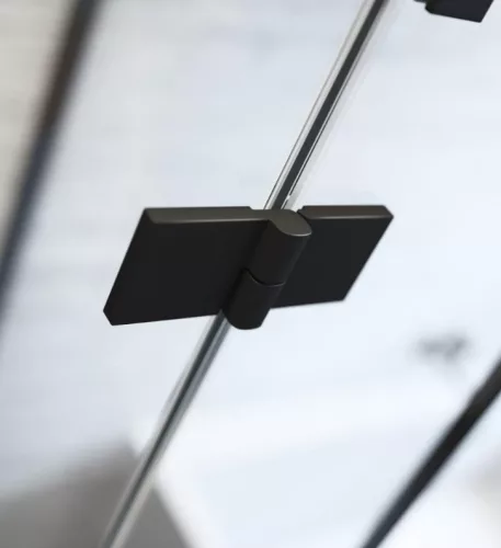 Zuhanykabin, Radaway Essenza Black KDJ+S szögletes fekete zuhanykabin 80x70 átlátszó jobbos