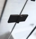 Zuhanykabin, Radaway Essenza Black KDJ+S szögletes fekete zuhanykabin 120x70 átlátszó balos